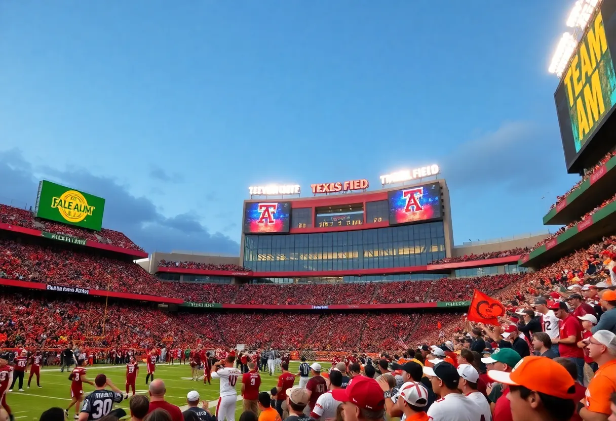 Texas A&M Aggies facing off against Miami Hurricanes at Kyle Field