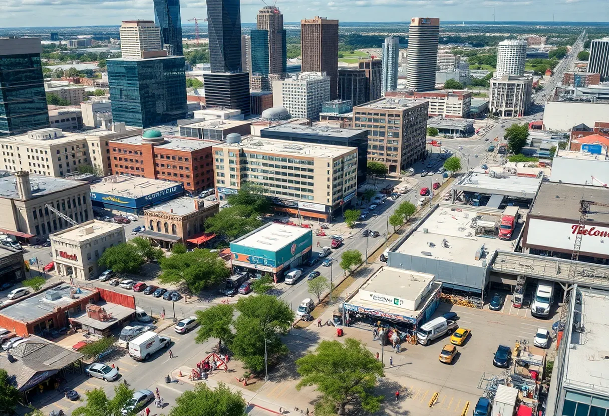 Cityscape of Austin, Texas highlighting job growth and economic activity