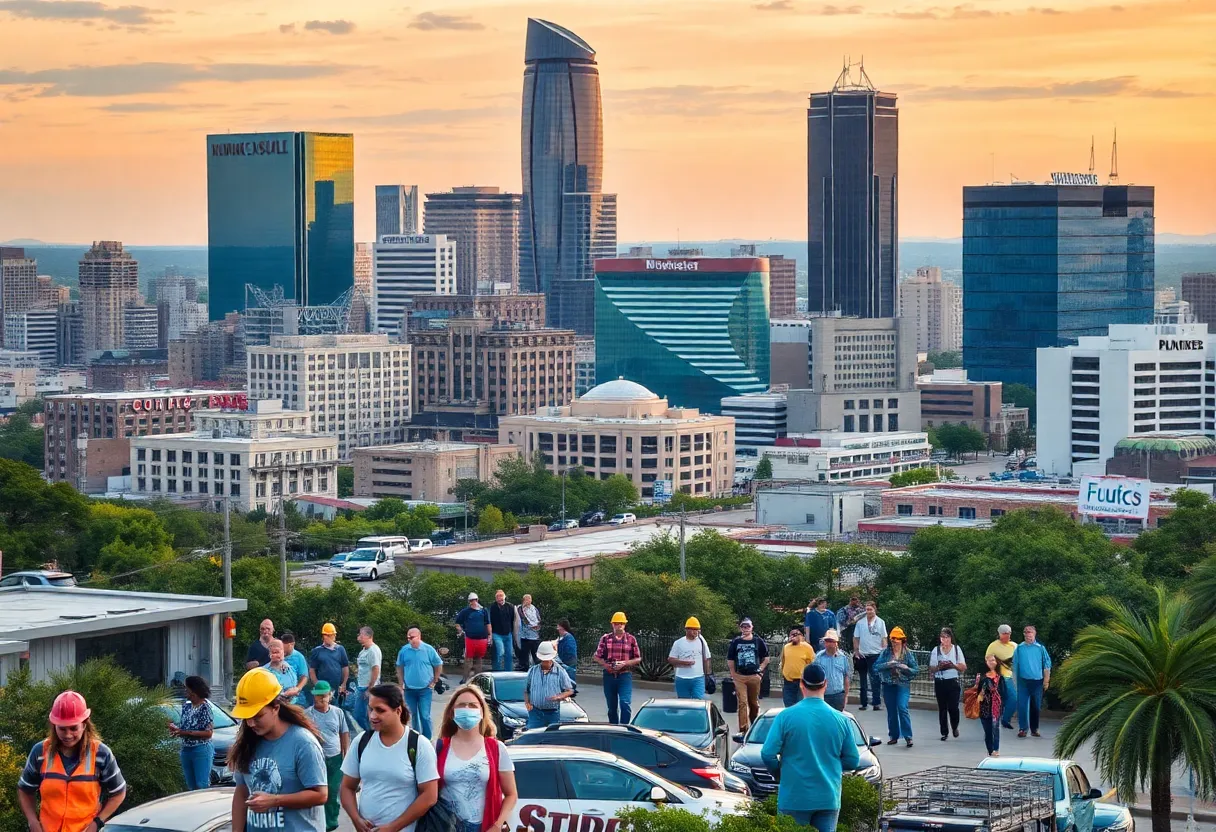 Austin Texas workforce engaging in diverse occupations