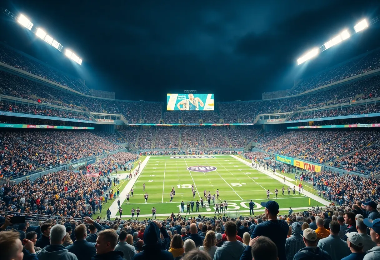Crowd at a Texas Longhorns football game