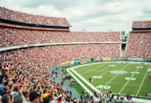 Fans at a Texas Longhorns football game, showcasing team spirit and excitement.