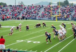 Texas Longhorns football team practicing on the field