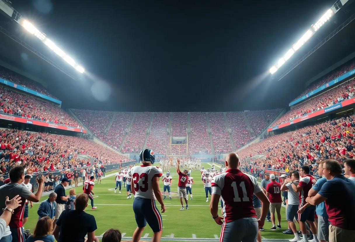 Texas Longhorns football team in action against Michigan Wolverines