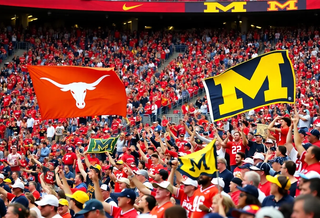 Texas Longhorns football team facing Michigan Wolverines in Citrus Bowl