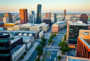 A view of the Texas skyline representing economic growth.