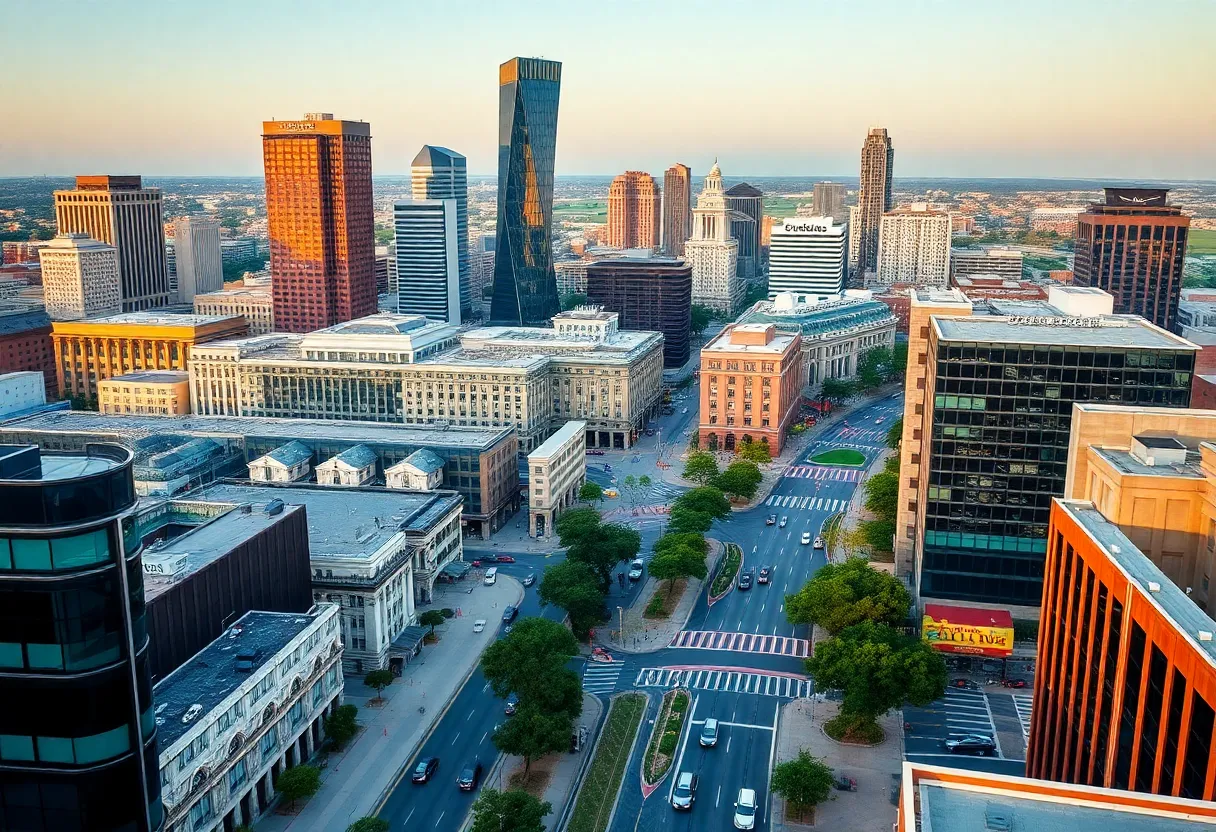 A view of the Texas skyline representing economic growth.