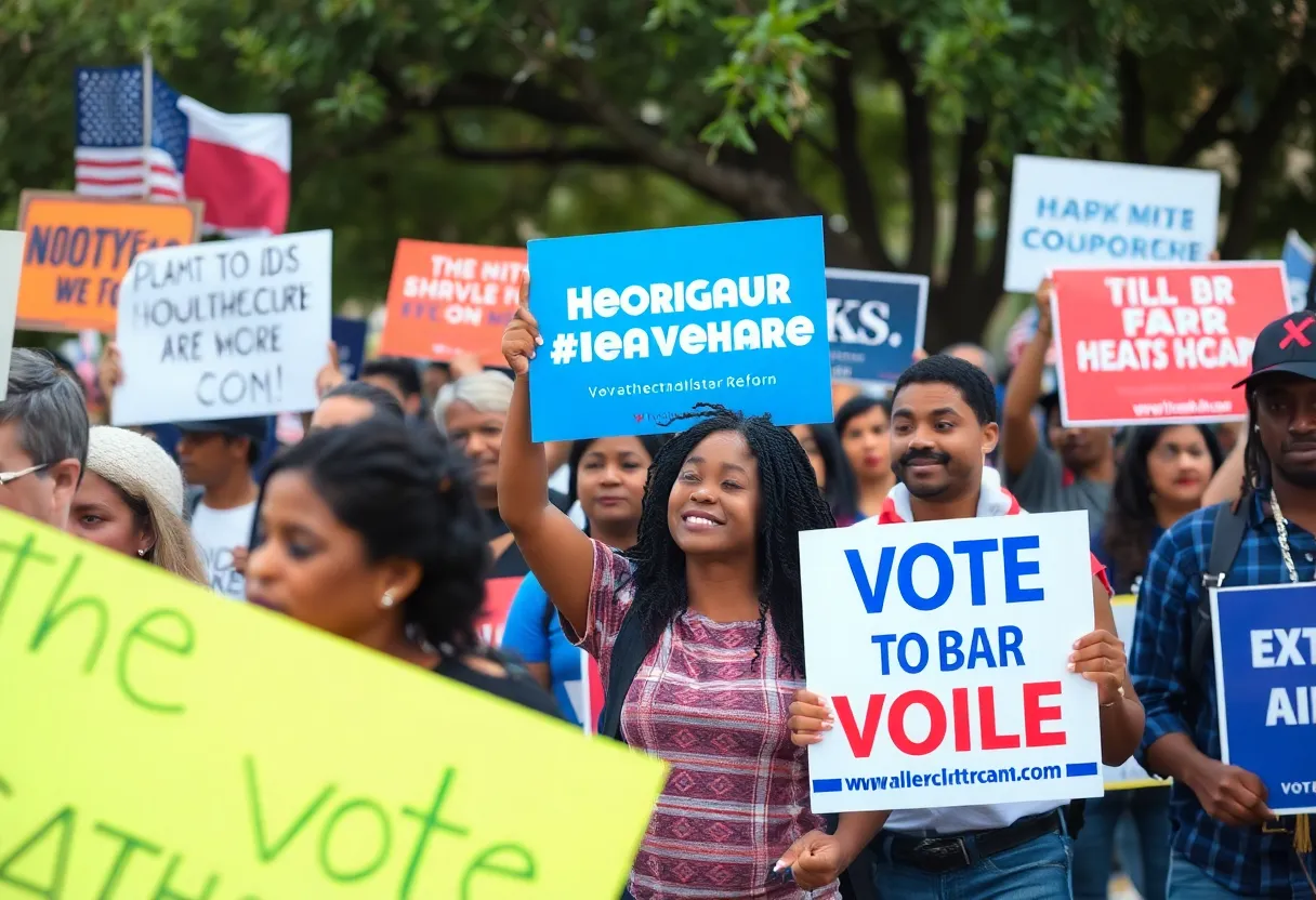 Diverse group of voters rallying for political change in Texas