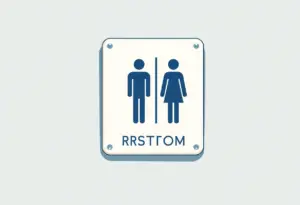 Restroom sign symbolizing inclusivity