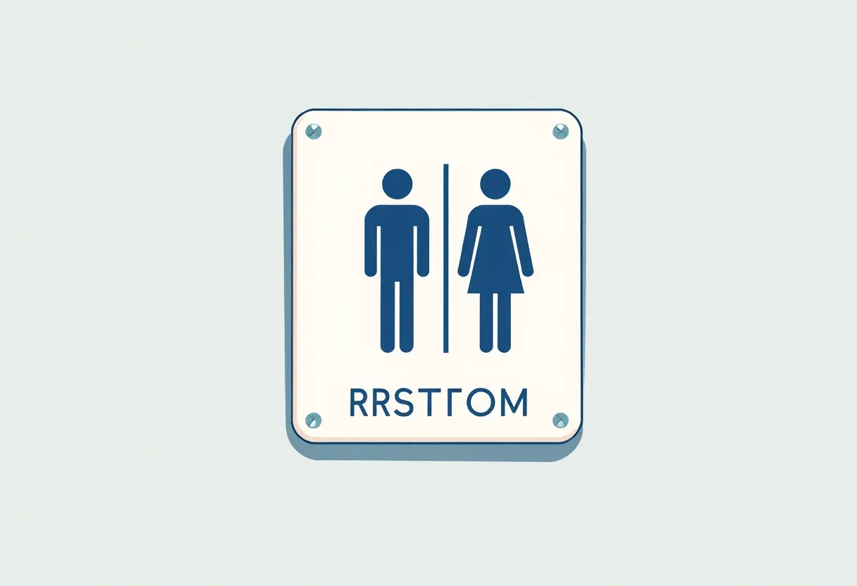 Restroom sign symbolizing inclusivity