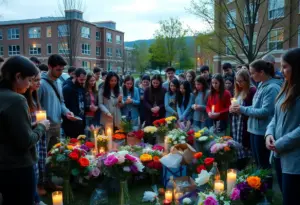 Community memorial for Texas A&M student