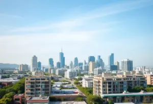 Urban landscape showcasing Brandywine Realty Trust properties