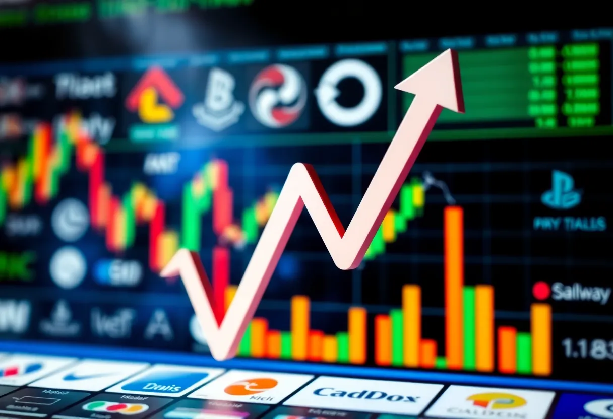 Abstract representation of financial market trends.