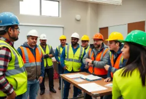 Training session for workforce safety with diverse participants