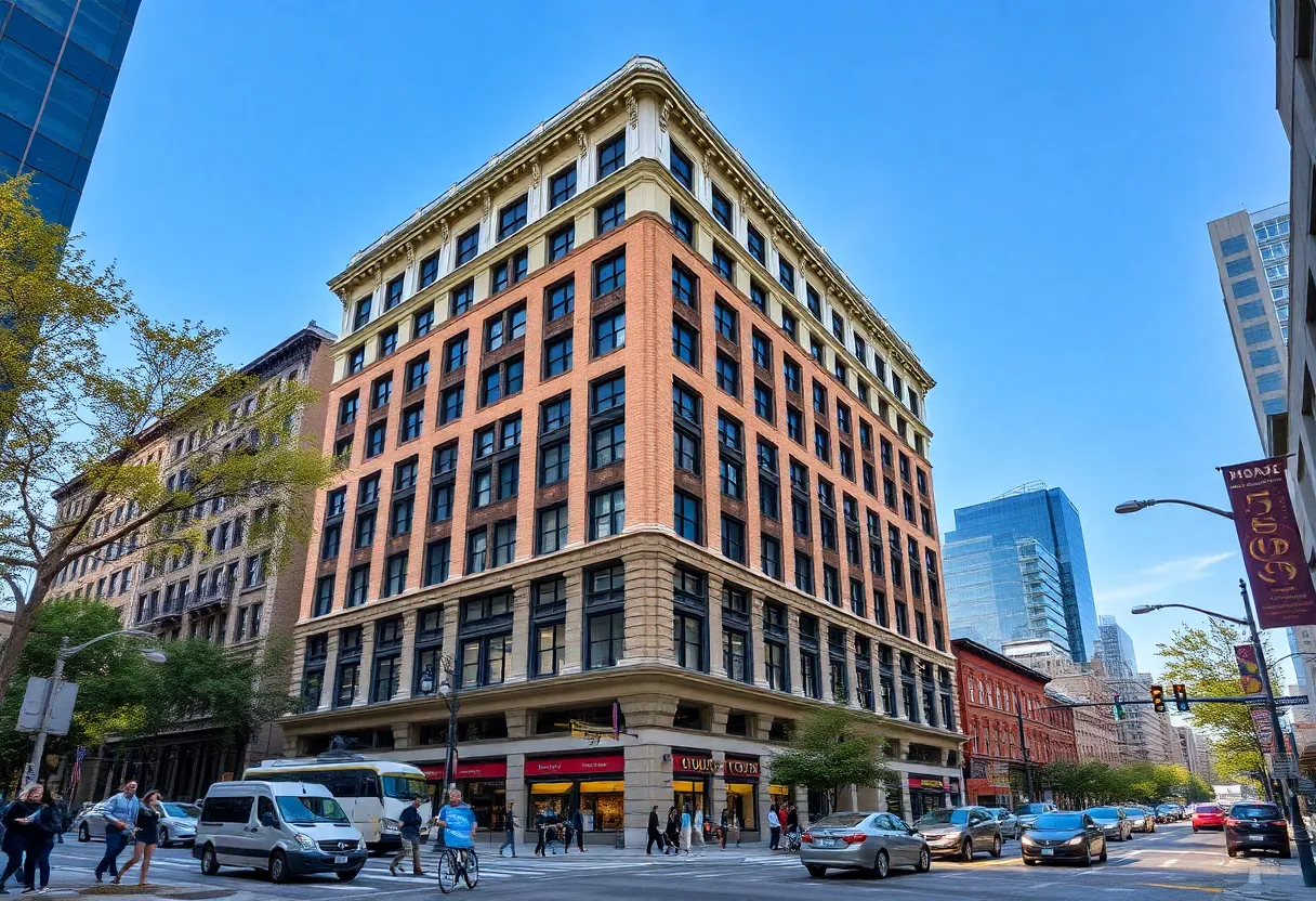 Historic 12-story office building located at 211 East Seventh Street in Austin, Texas.