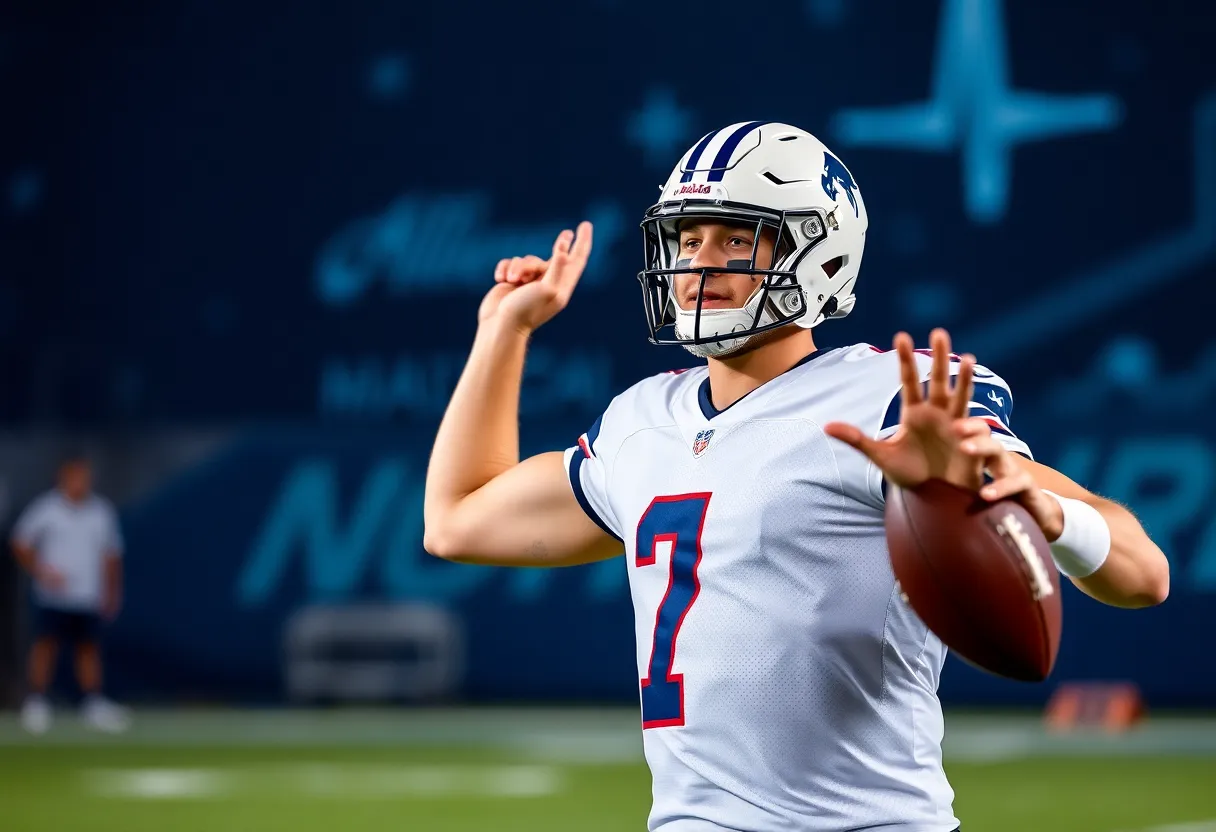 Quarterback practicing football symbolizing recovery after surgery