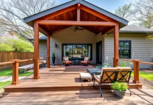 Beautiful outdoor deck by Atlas Deck Builders in Austin
