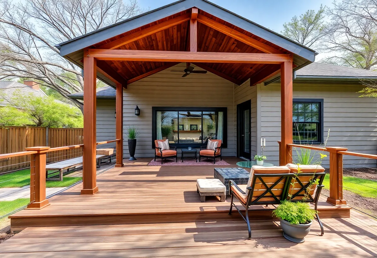 Beautiful outdoor deck by Atlas Deck Builders in Austin