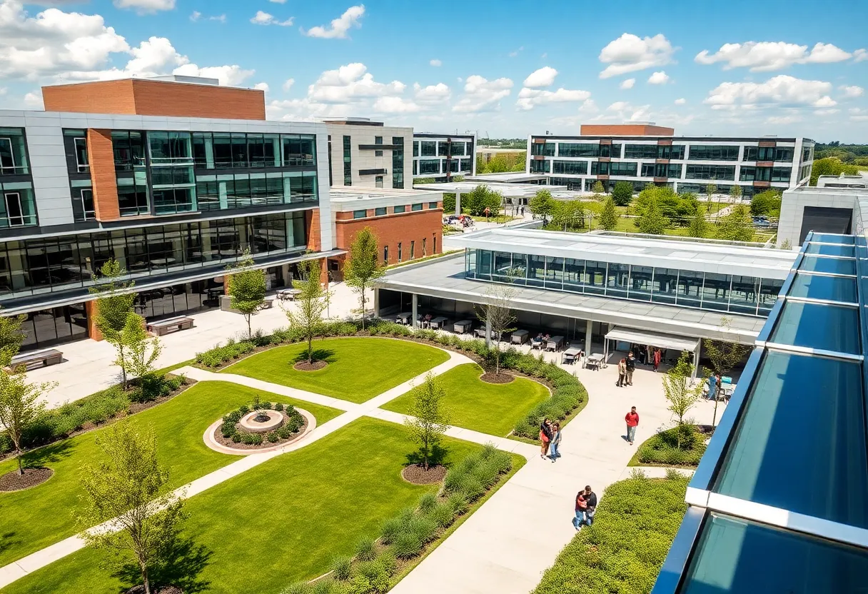 Rendering of the new AT&T headquarters building in Plano, Texas.