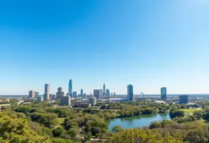 Scenic view of Austin showcasing major attractions