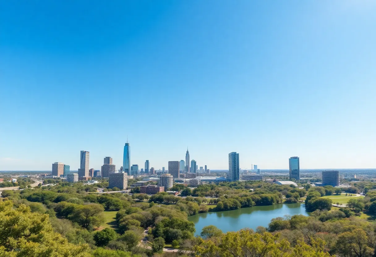 Scenic view of Austin showcasing major attractions