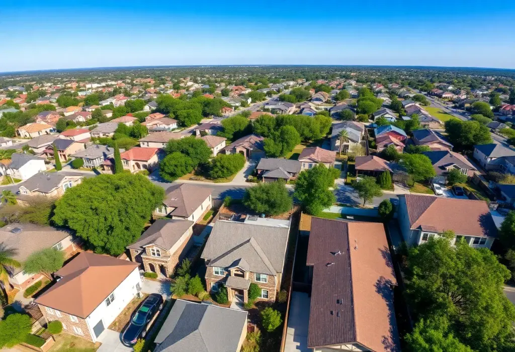 Residential neighborhood in Austin with available homes