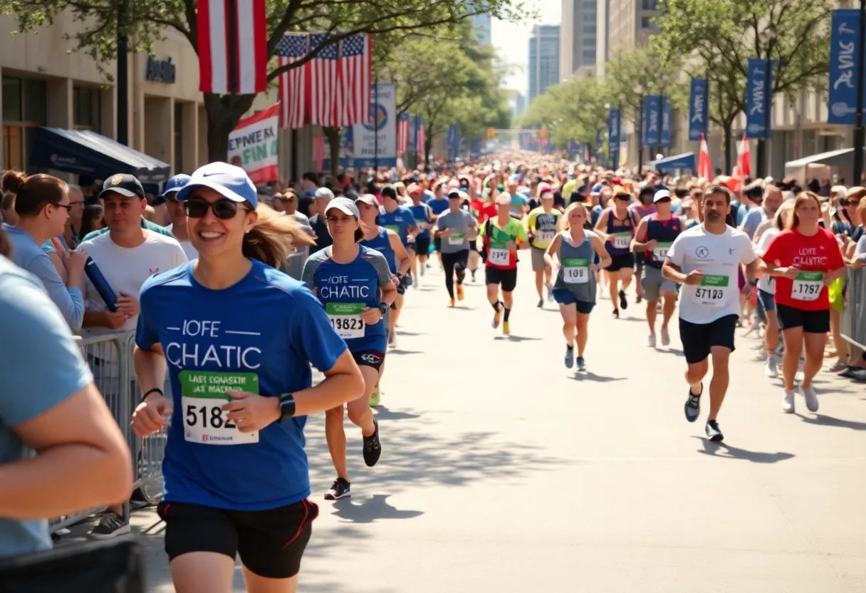 Runners at the Austin International Half Marathon