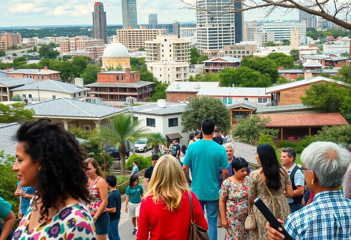 Cityscape of Austin, Texas showcasing its diverse population and neighborhoods