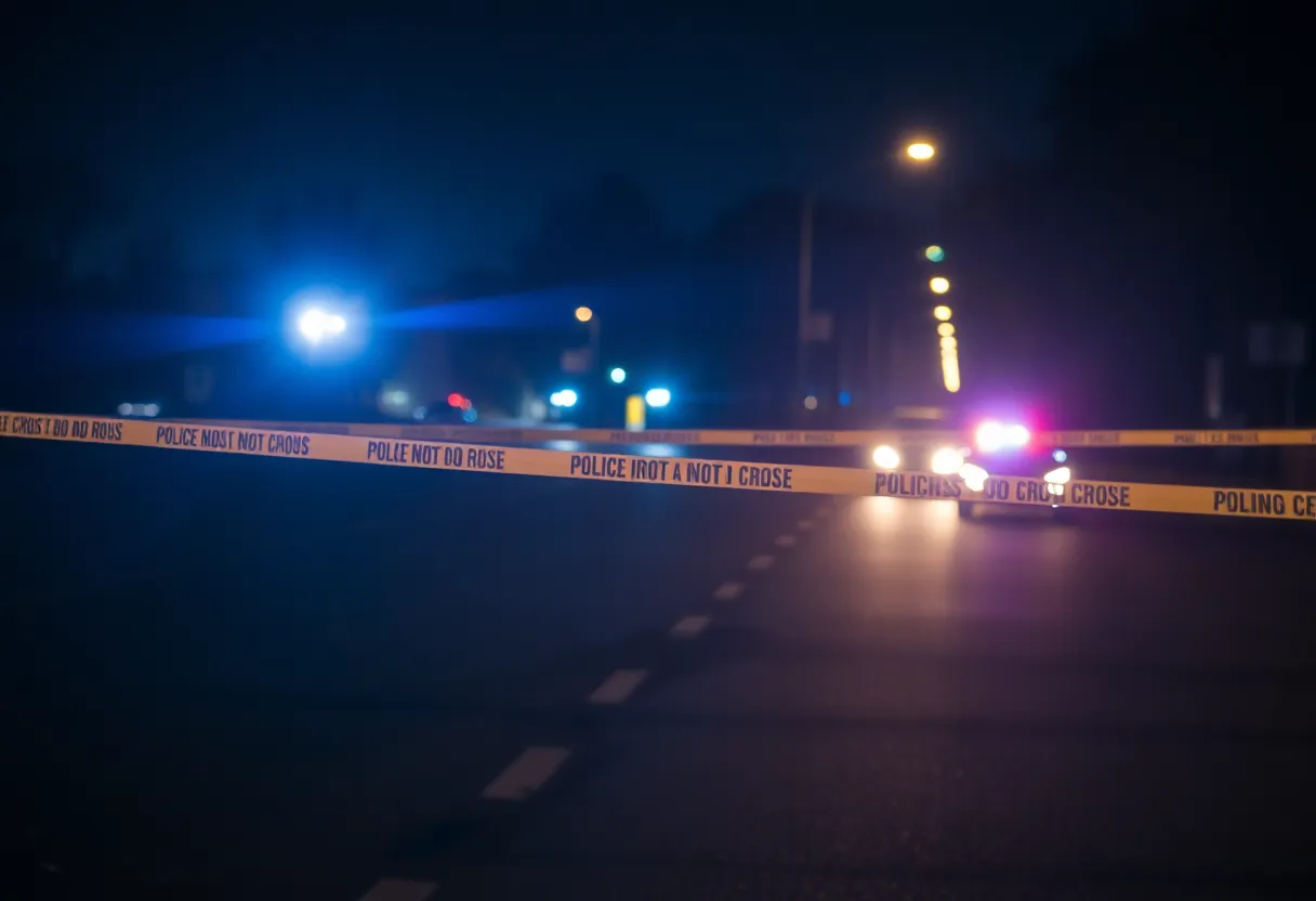 Police investigating a crime scene in Austin