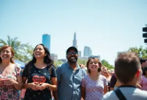 Families enjoying comedy and outdoor activities in Austin TX
