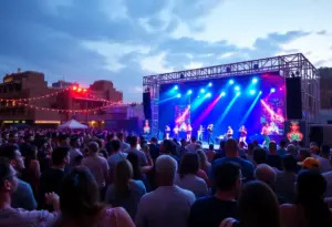 Crowd enjoying the Battle of the Decades concert at Haute Spot