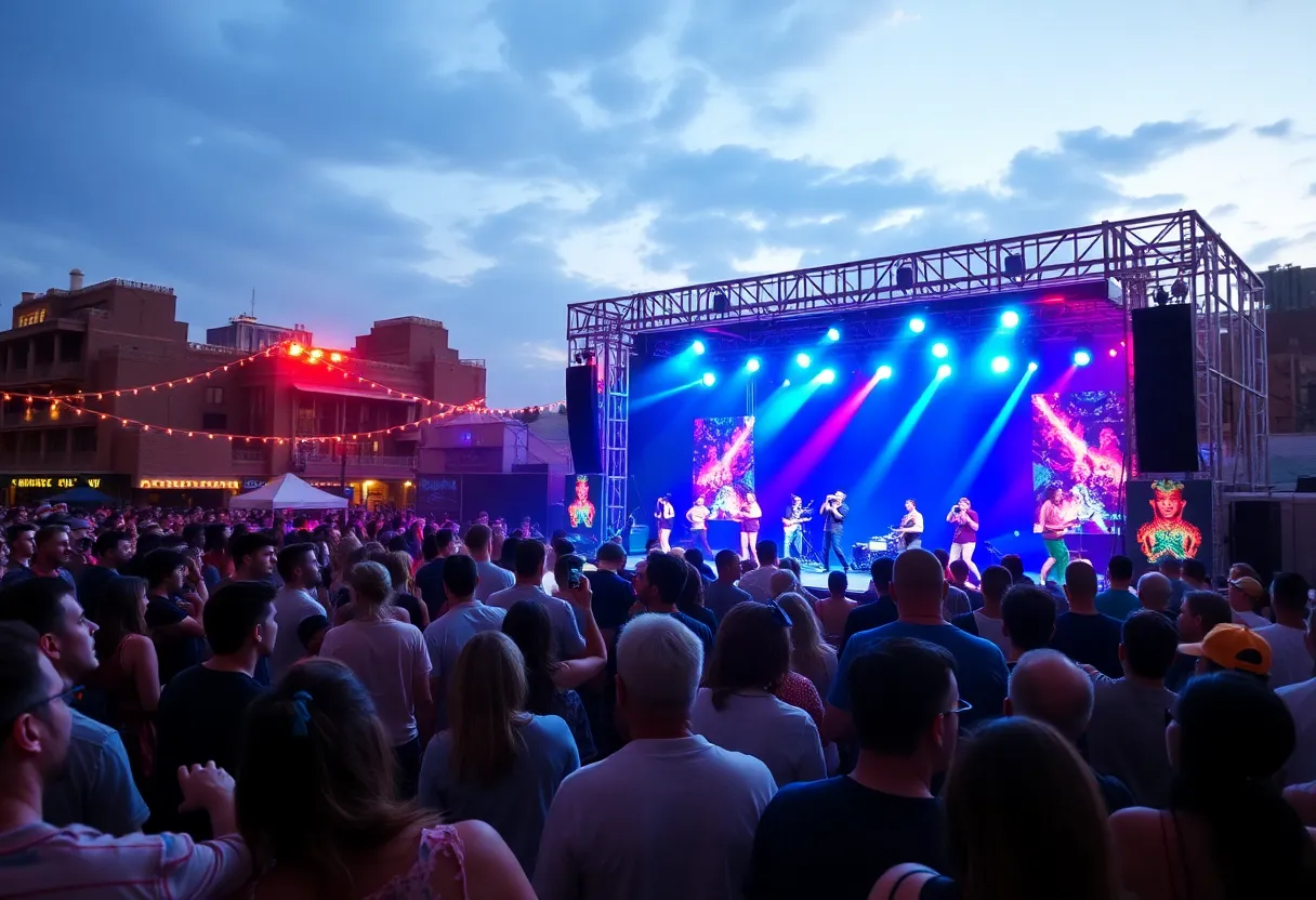 Crowd enjoying the Battle of the Decades concert at Haute Spot