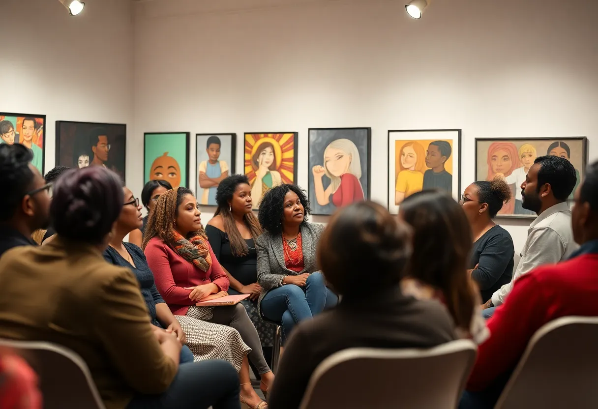 Panel discussion at the Austin Public Library celebrating Black History Month