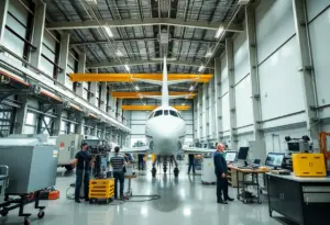 Modern aerospace manufacturing facility in Texas