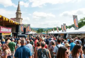 Crowd enjoying live music at Coca-Cola Sips & Sounds Festival
