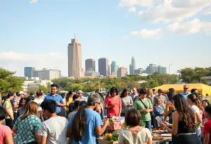 Community gathering in Austin focused on health and nutrition.
