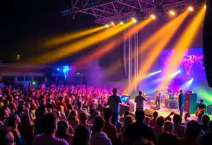Crowd enjoying a live performance by Dave Matthews Band at a summer concert