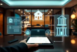 Technology-enabled digital real estate transaction in a modern office