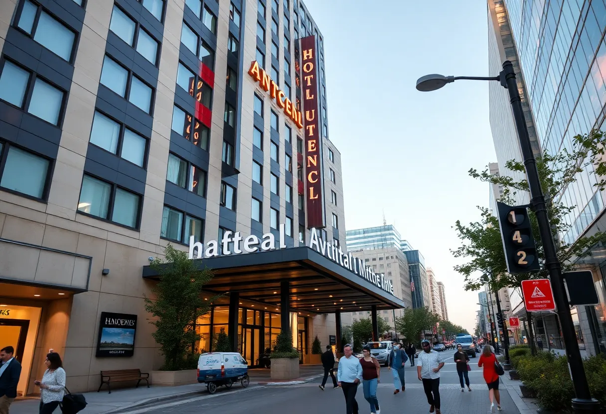 Cambria Hotel Austin Downtown exterior with a focus on safety and community impact