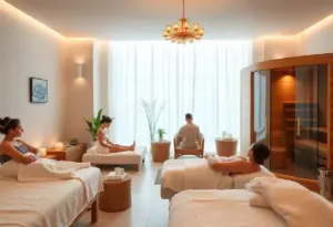 Clients enjoying various relaxing treatments at Dream Spa in Austin, TX.