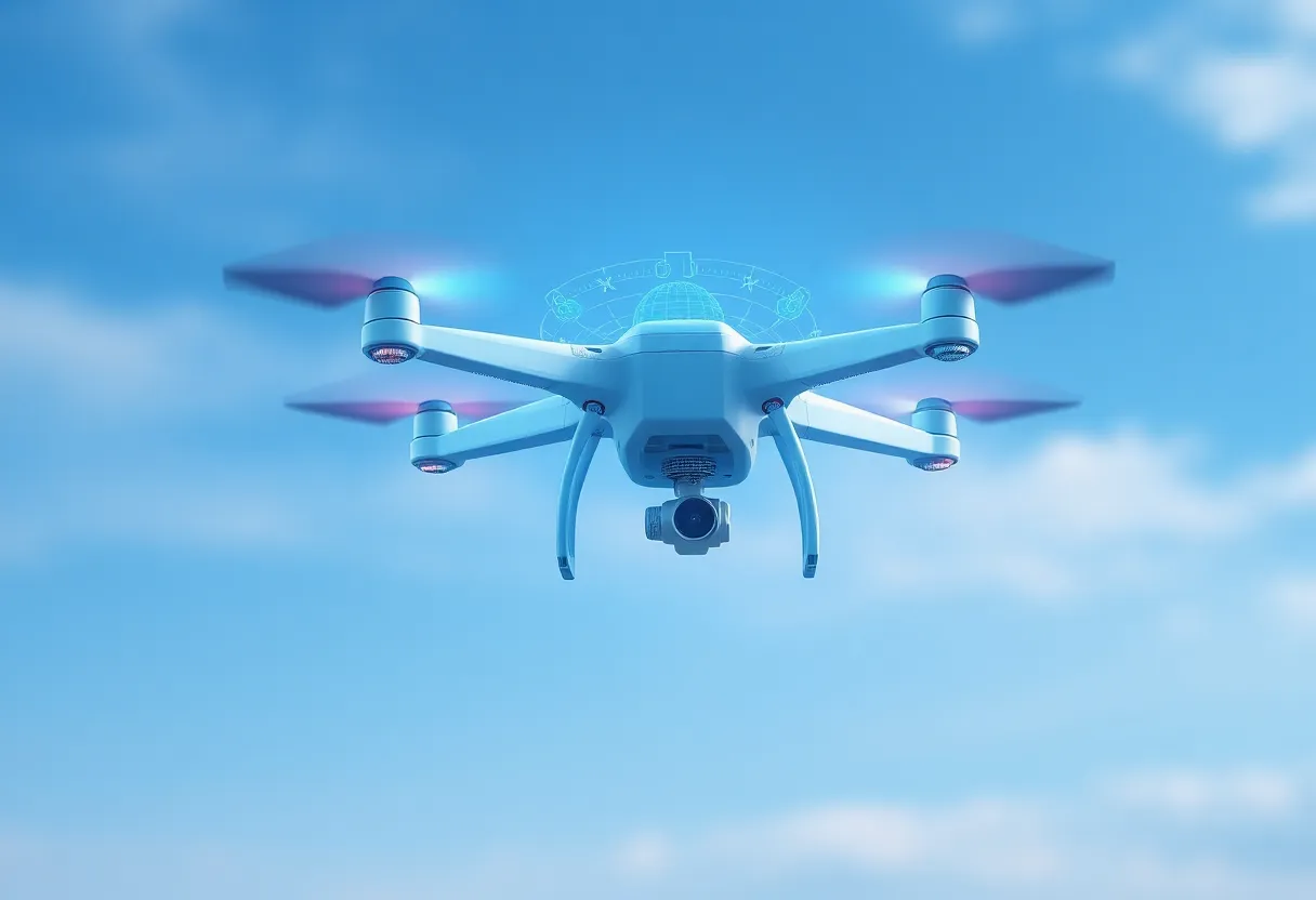 Drone using AI technology to detect explosive threats