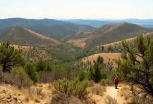 Hikers enjoying a scenic trail at a Texas State Park during First Day Hikes.