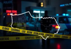 Forensic analysis at a crime scene related to yogurt shop murders.