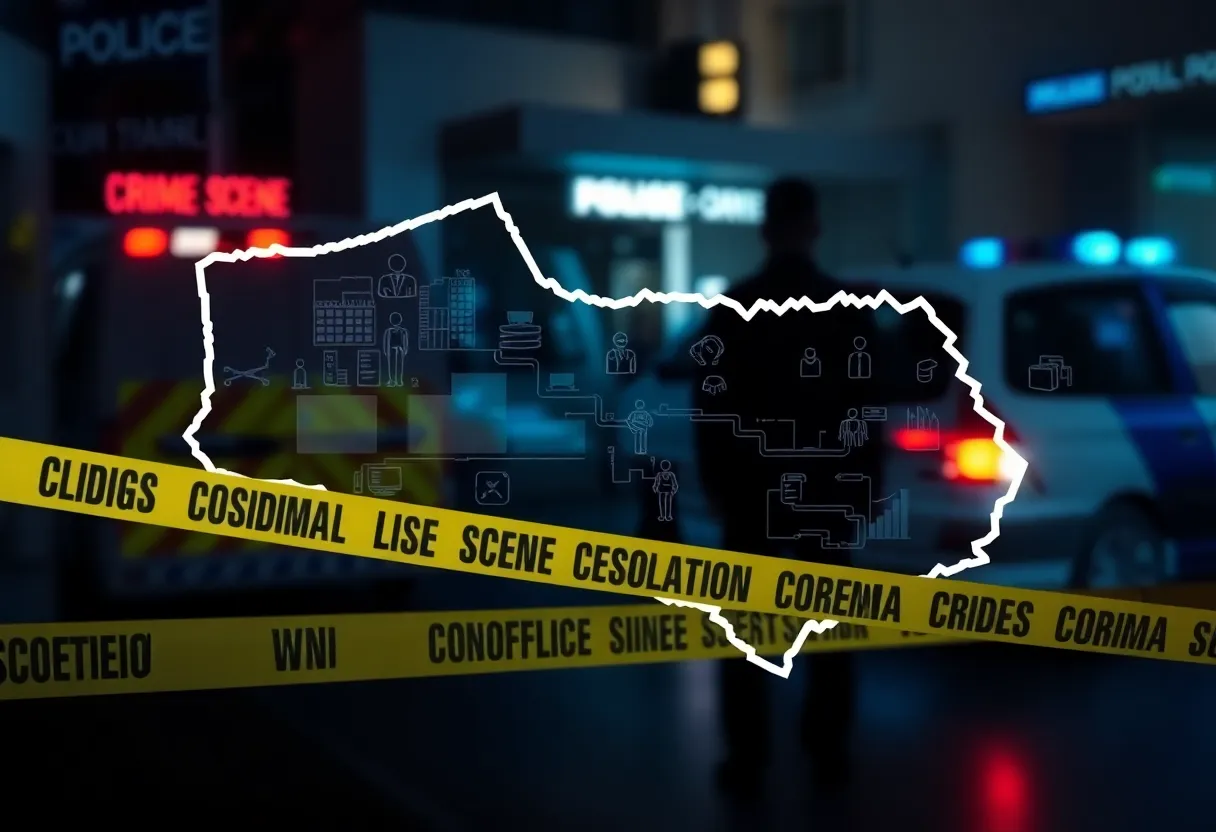 Forensic analysis at a crime scene related to yogurt shop murders.