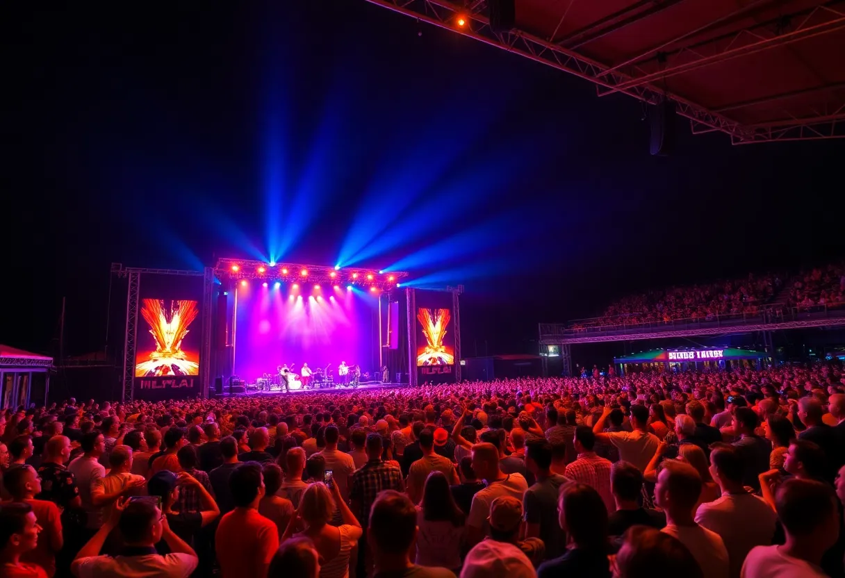 Audience at George Strait concert at the Moody Center in Austin.