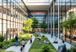 Highpoint 2222 Campus showcasing modern architecture and outdoor amenities.