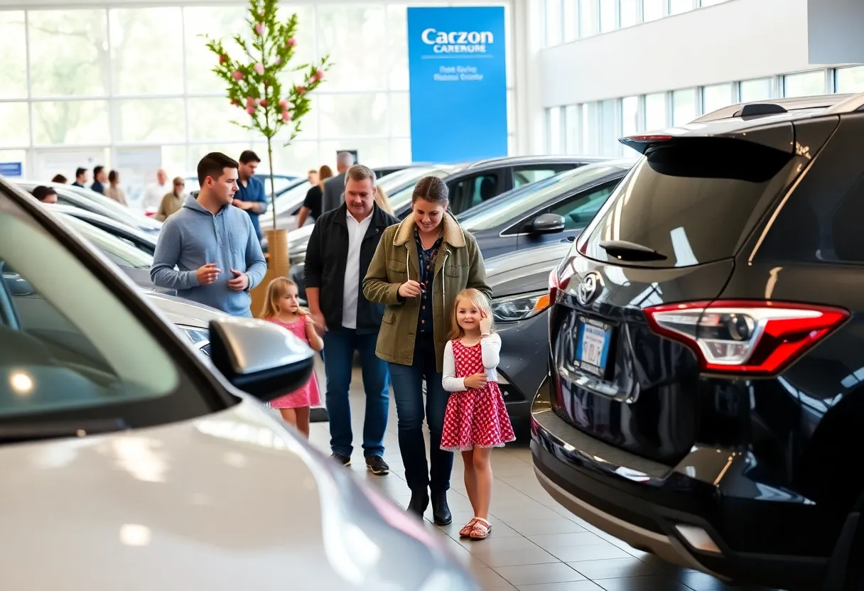 Families engaging at the Hyundai of Leander community event.