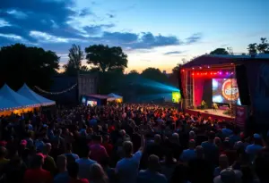 Crowd enjoying a live performance at the iHeartCountry Festival in Austin