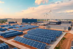 Industrial buildings with renewable energy solutions