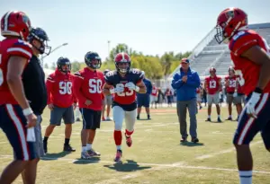 Jets scouts observing college players at the Senior Bowl