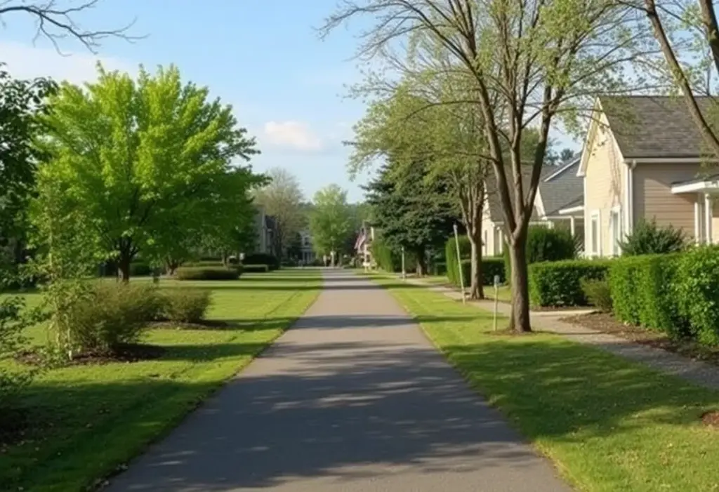 Jogging path in a quiet Georgetown neighborhood